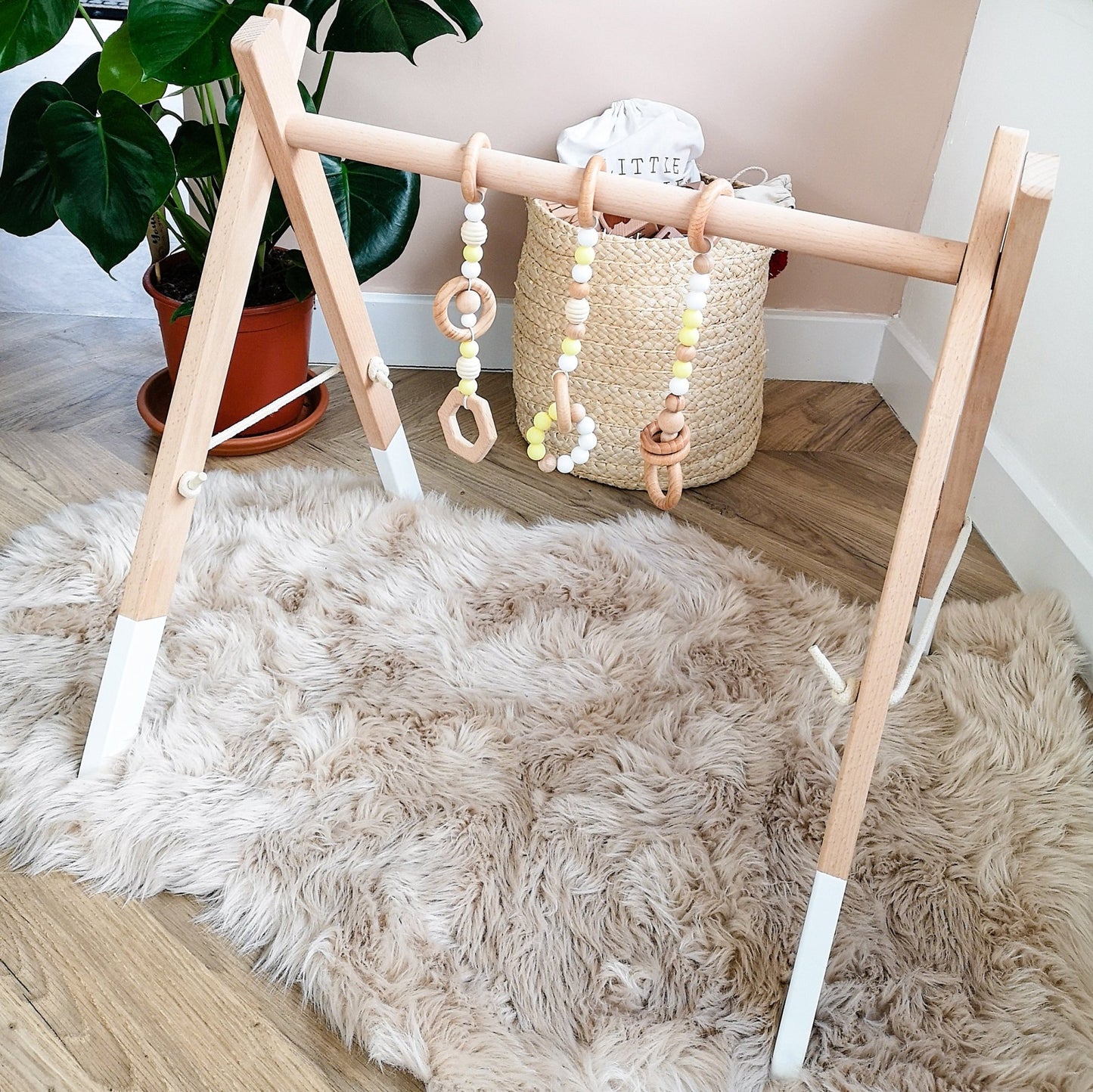 Premium Beech Wood Play Gym With Pastel Charm - ELLIE