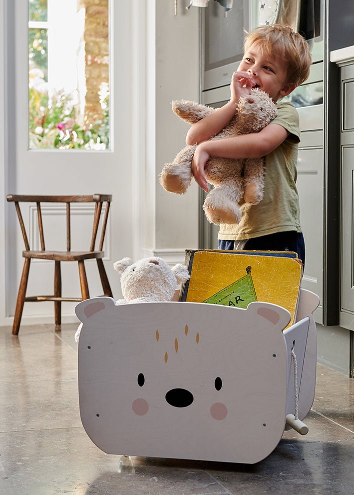 Pull Along Bear Cart - wooden furniture - ELLIE