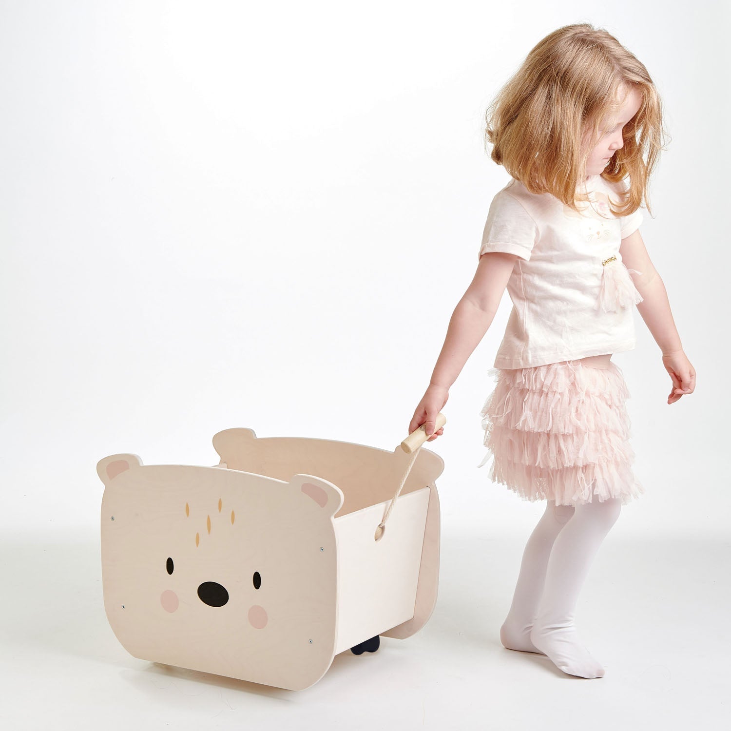 Pull Along Bear Cart - wooden furniture - ELLIE