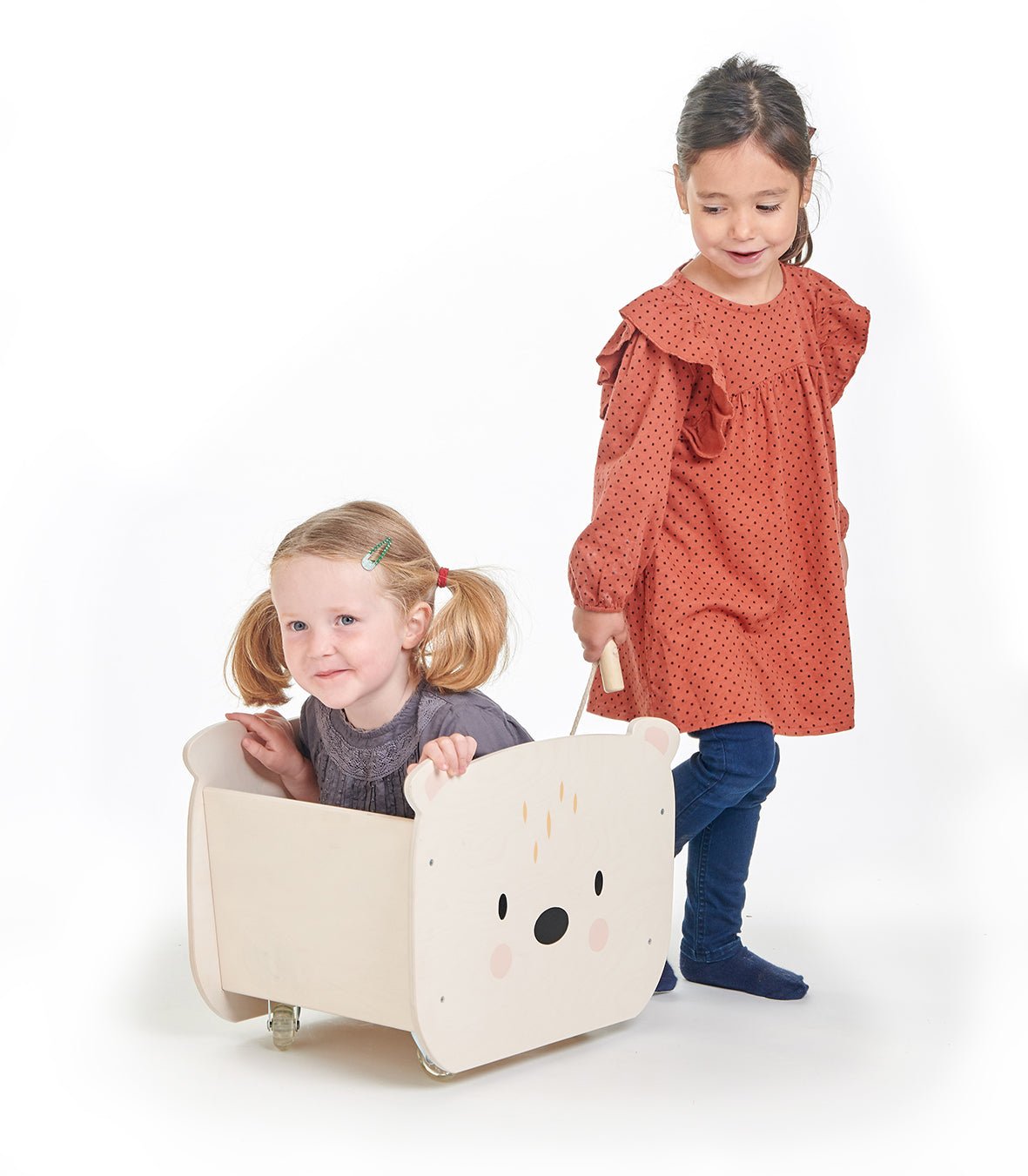 Pull Along Bear Cart - wooden furniture - ELLIE