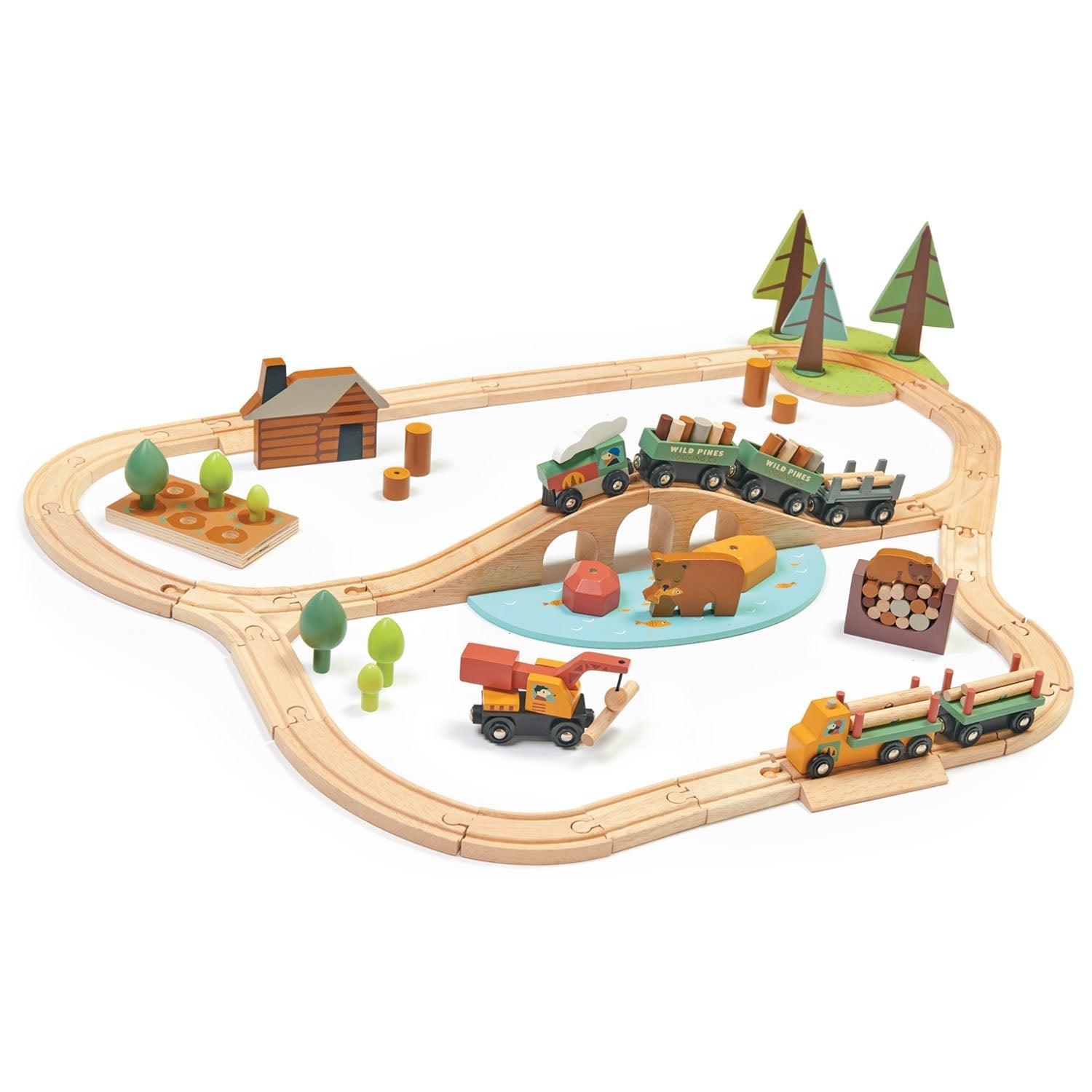 Wild Pines Train Set - Wooden train sets - ELLIE