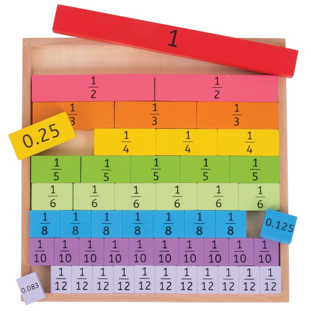 Wooden Fractions Tray - ELLIE