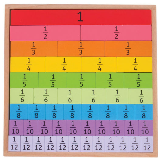 Wooden Fractions Tray - ELLIE