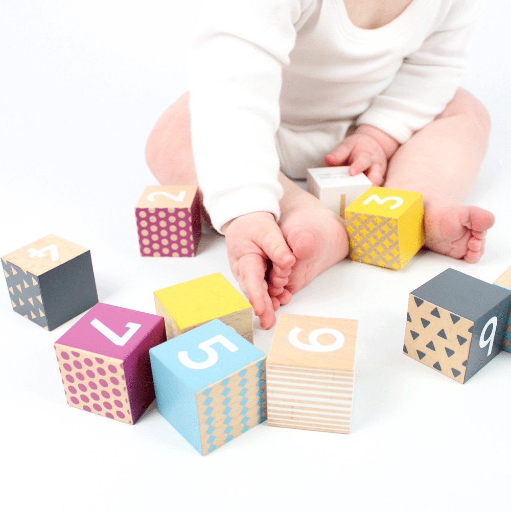 Wooden Number Blocks - FSC 100% - ELLIE