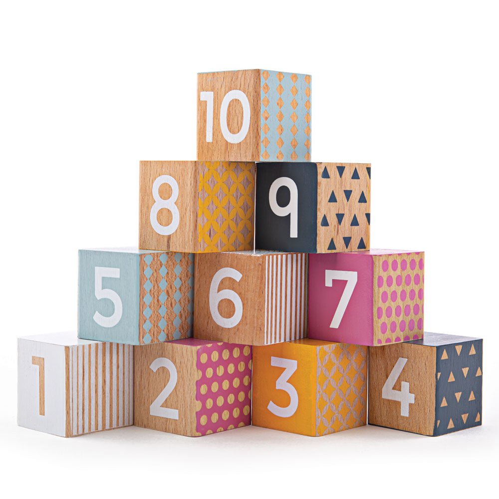 Wooden Number Blocks - FSC 100% - ELLIE