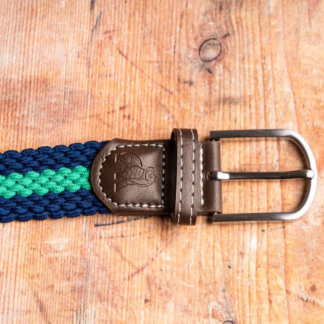 Woven Belt - Blue / Green Stripe - Belt - ELLIE