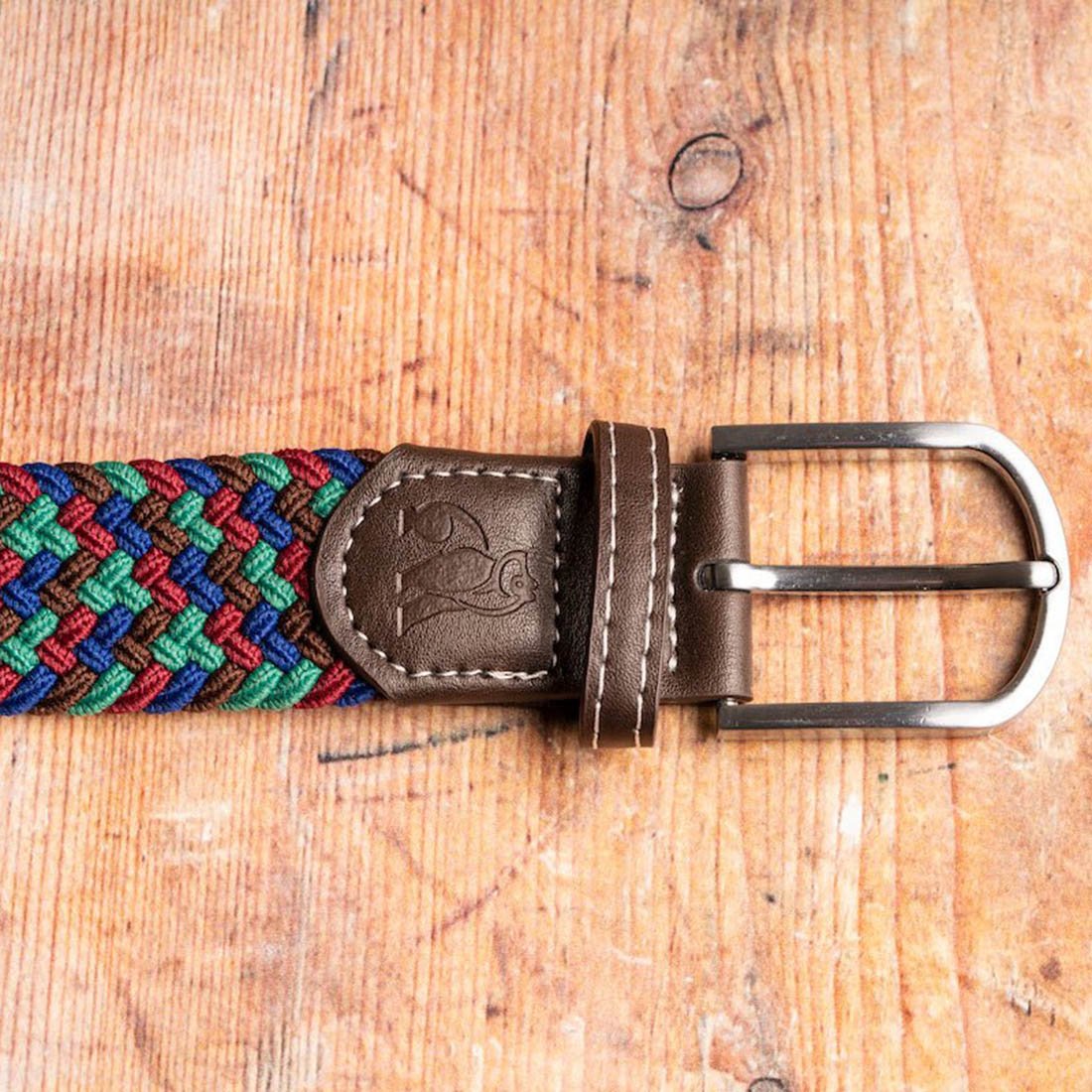 Woven Belt - Blue / Green Zigzag - Belt - ELLIE