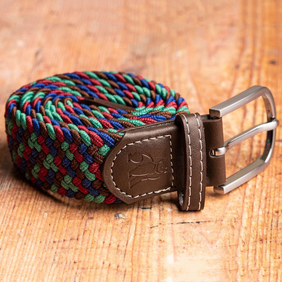 Woven Belt - Blue / Green Zigzag - Belt - ELLIE