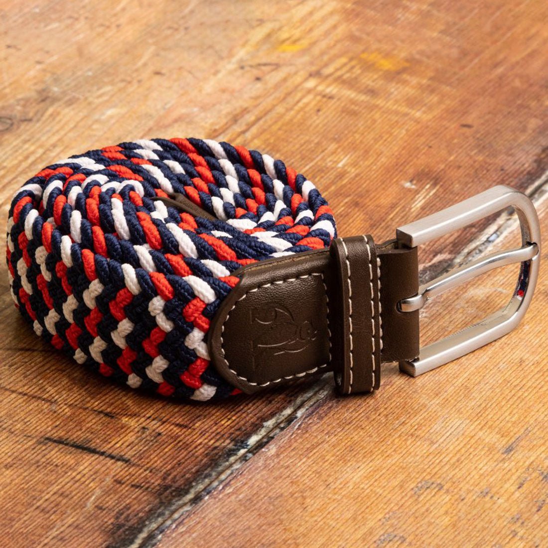 Woven Belt - Blue / Red / White Zigzag - Belt - ELLIE