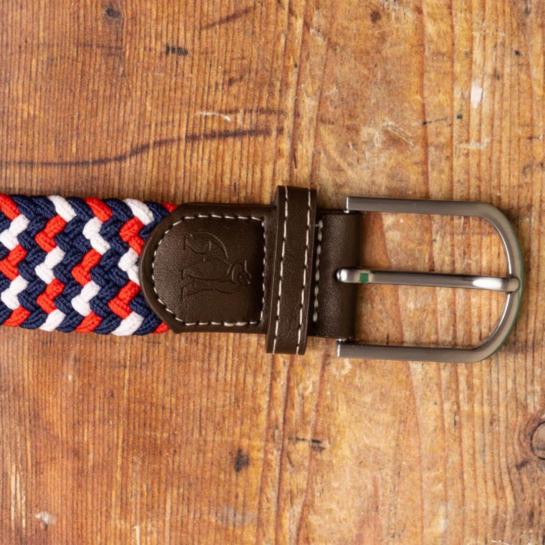 Woven Belt - Blue / Red / White Zigzag - Belt - ELLIE