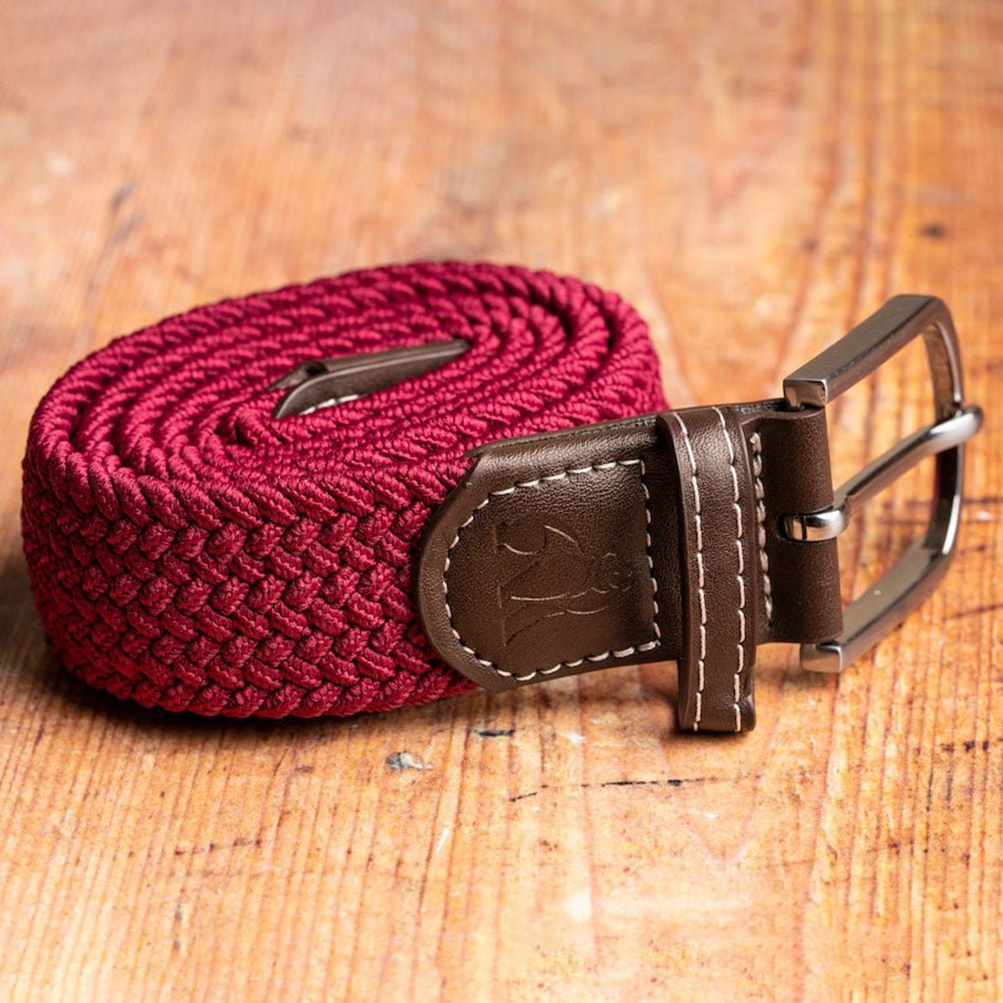 Woven Belt - Burgundy - Belt - ELLIE