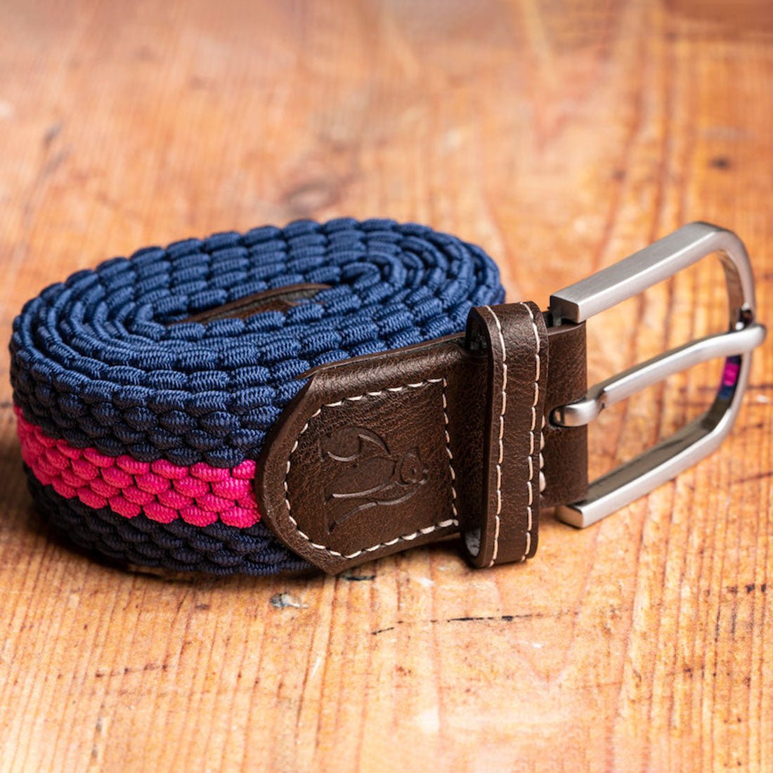 Woven Belt - Rich Pink Stripe - Belt - ELLIE