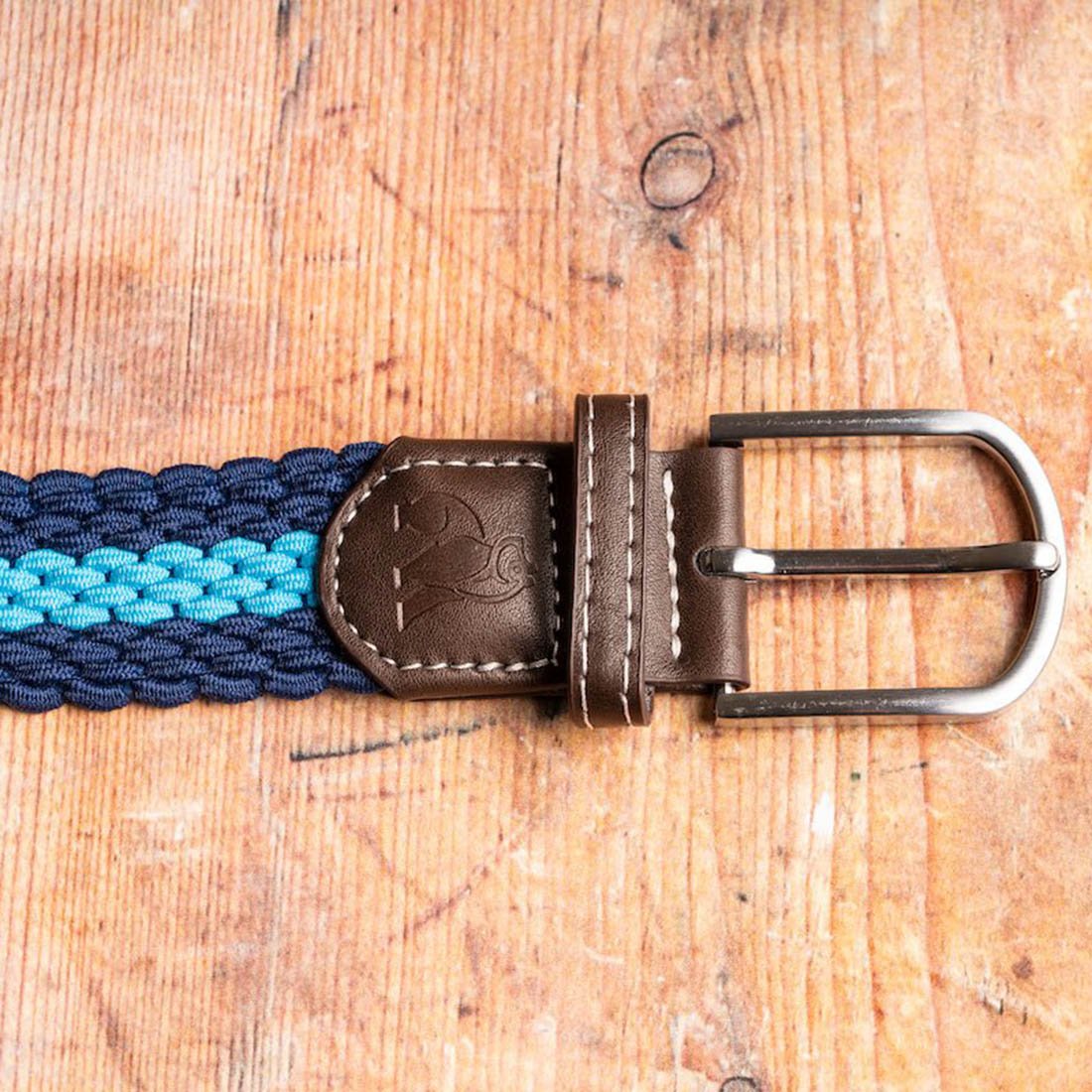 Woven Belt - Sky Blue Stripe - Belt - ELLIE