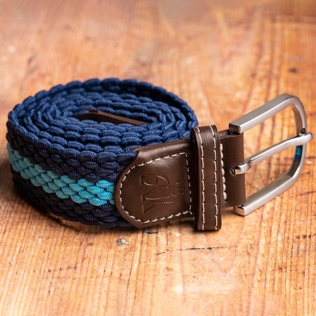 Woven Belt - Sky Blue Stripe - Belt - ELLIE